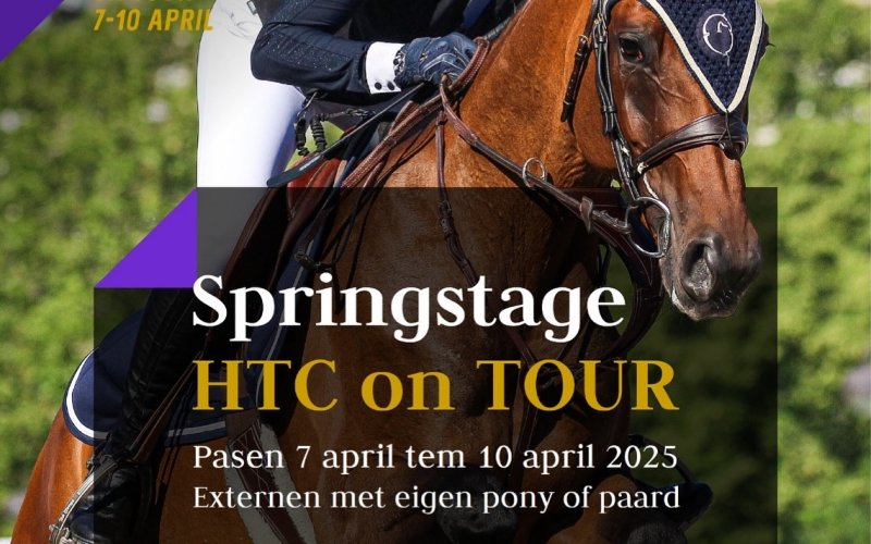 Springstage HTC 'On Tour' - Pasen 7 april tem 10 april 2025 - Externen met eigen pony/paard € 320